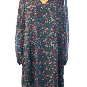 INC International Concepts Floral Dress XL Lightweight
